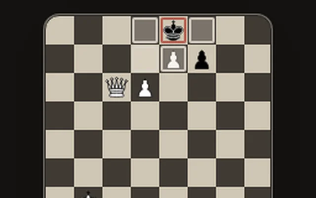Mate Shapes: a mated king with his flight squares marked